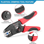 Crimping Tool for Insulated Electrical Connectors AWG 22-10 - Ratcheting Wire Terminal Crimper - Crimping Pliers - Crimper Tool Electrical - Crimp Tool