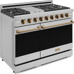 Gordon Ramsay by THOR Kitchen 48 Inch Professional Liquid Propane Range with Tilt Panel Touch Control in Stainless Steel/Bronze