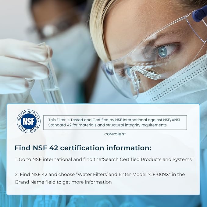 Crystala Filters Replacement for GE® RPWFE, RPWF (with CHIP) Refrigerator Water Filter, Compatible with WSG-4, WF277, GFE28GMKES, PFE28KBLTS, GYE22HMKES, DFE28JSKSS, GFE28GYNFS, GFD28GYNFS, 1 Pack