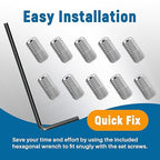 10-Pack 155023 Screw Kit Replacement for Moen | 304 Stainless Steel Set Screw Kit | Includes Wrench for Kitchen Faucet Handle Repair & Faucet Replacement Parts