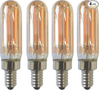 CTKcom Dimmable 2 Watt E12 Base T6 Led Candelabra Light Bulbs Warm White 2200K Amber Glass 120lm 120V Dimmable T20 Eye Protection Led Filament Bulb Edison Bulb Decorative Lights Bulb Pack of 4
