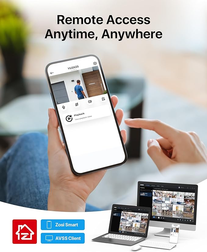 ZOSI 32 Channel 4K Security Camera System, 20x 4K Spotlight Commercial PoE Cameras Outdoor Indoor, Face Person Vehicle Detection, 2 Way Audio, 32CH 8MP Surveillance NVR with 8TB HDD for 24/7 Recording