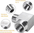 90 Degree Street Elbow - 1/2" NPT Male to 1/2" NPT Female Stainless Steel 304 Heavy Duty Forged Square Barstock Street Elbow Adapter Pipe Fitting (pack of 2)