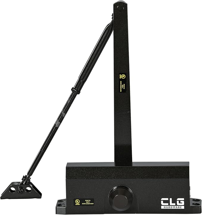 CLG HARDWARE DC6003 Medium Duty Commercial Door Closer - Surface Mounted, Automatic Door Closer, Cast Aluminum, UL 3 Hour Fire Rated, Size 3 for Residential & Light Commercial Doors- US10B Dark Bronze