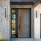 LamQee 15.8 Inch Long Outdoor Wall Lights Modern Exterior Lighting Fixtures for House, Waterproof 3000K 11W 550LM LED Linear Outdoor Wall Sconces Lighting for Porch Patio Garage Door Yard Indoor