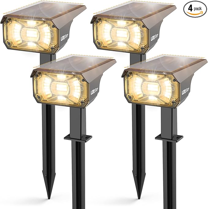 Solar Spot Lights Outdoor Landscape Lights, 40 LEDs Landscape Spotlights Outdoor Waterproof Auto On/Off Solar Garden Light, Outdoor Solar Light for Yard Palm Trees Driveway Patio Pool