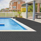 36 sq. ft Plastic Interlocking Deck Tiles, 36 Pack,12"x12" Waterproof Outdoor Flooring All Weather Use, Patio Floor Decking Tiles for Porch Poolside Balcony Backyard, Dark Grey