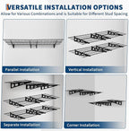 GarveeHome 2 Pack 2x6 ft Garage Storage Shelving Wall Mounted, 24 in-by-72 in 1600 LBS Heavy Duty Sturdy Storage Shelves, Wall Shelves Folding Storage Garage Organization for Warehouse, Laundry