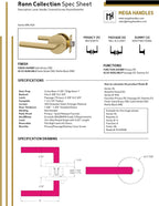 Mega Handles Ronn Passage Lever Door Handle Set for Hallway, Closet and Bathroom, Heavy Duty Door Levers, Fits All Standard Door Sizes, Screws Included - Satin Nickel (1 Pack)
