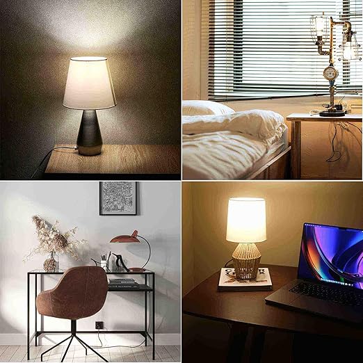 8 Feet Rayon Cloth Covered Replacement Lamp Cord with End Plug for Antique Lamp Repair DIY Project, SPT-1 Electric Wire,18 AWG, Stripped Ends,2 Pack,Black Color