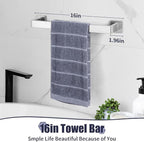 Bathroom Accessories Towel Bar Set: 20 Pieces Brushed Nickel Square Bathroom Hardware SUS304 Stainless Steel - Wall Mounted Towel Rack&Toilet Paper Holder&Towel Ring and Towel Hook