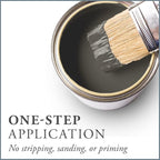 AMY HOWARD AT HOME Chalk-Based One Step Paint for Furniture, Cabinetry, Decor, Finish, and More | No Stripping, Sanding, or Priming | Dark Base | 16 Ounce | Graphite