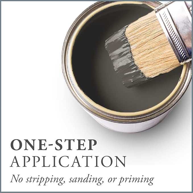 AMY HOWARD AT HOME Chalk-Based One Step Paint for Furniture, Cabinetry, Decor, Finish, and More | No Stripping, Sanding, or Priming | Dark Base | 16 Ounce | Graphite