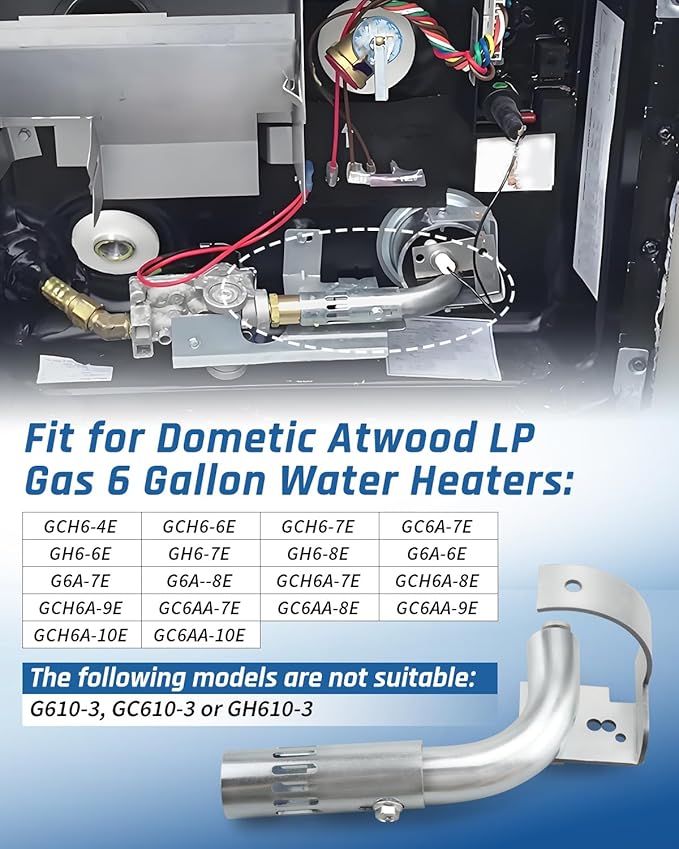 91638 Main Burner Fit for Dometic Atwood LP Gas 6 Gallon Water Heaters