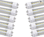 T8 LED Tube Lights 4ft,f40t12 Fluorescent Bulb Replacement,36W 3600lm,Daylight White 5000K,G13 4ft LED Bulbs,T12 Fluorescent Light Bulbs 48inch,Dual-Ended Power,Ballast Bypass,Pack of 10