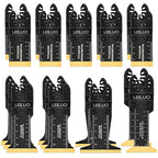 LEILUO 20 Pcs Titanium Multitool Blades Kit Extra-Long & Wide Oscillating Saw Blades with Storage Bag Universal Oscillating Tool Accessories for Wood Nails Drywall Fits DeWalt Makita and More