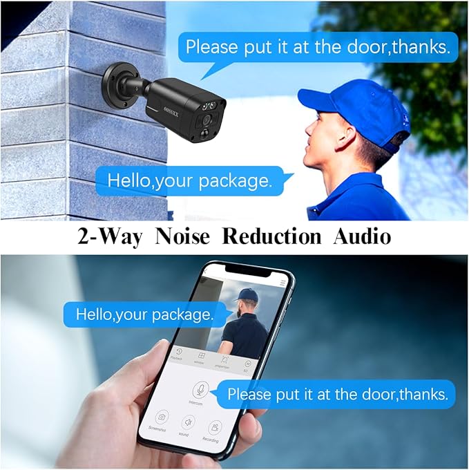 4K/8.0 Megapixel & 130° Ultra Wide-Angle 2-Way Audio PoE Outdoor Home Security Camera System Wired Outdoor Video Surveillance IP Cameras System