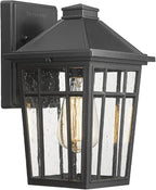 Darkaway Outdoor Sconce Lights Wall Light Fixtures, Front Porch Light Outdoor Wall Anti-Rust Waterproof Aluminum with Glass Exterior Light Fixture for Patio, Yard, Doorway, Garage(1 Pack, Black)