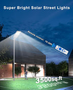 JAYNLT X-10000W Solar Street Lights,6500K Commercial Parking Lot Light Dusk to Dawn Dusk to Dawn,IP68 Waterproof Flood Security Street Lights Motion Sensor for Parking Lot,Road