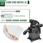 10-Pack Wet/Dry Fleece Dust Bags for FLEX 24V Brushless Wet/Dry Vacuum Cleaner - FT522 Replacement HEPA Vacuum Cleaner Bags with Triple-Layer Filtration & Leak-Proof Design