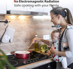 GASLAND Electric Cooktop 36 Inch, 8200W Drop-in Radiant Glass Stove Top CH90BS with 5 Burners, 220-240V Ceramic Electric Stovetop, 7 Power Levels, Mechanical Knob Control, Hot Warning, Hard Wire