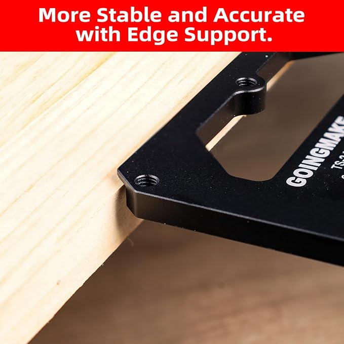 Compact Guide Rail Square with Edge Support,Track Saw Square,Track Saw Rail Square Guide,90 Degree Right Angle Guide Compatible with Festool and Makita for Fast, Easy Square Cuts