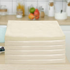 Urban Villa Flour Sack Ivory Kitchen Towels 100% Cotton Highly Absorbent Dish Towels for Bread Proofing Baking Drying Dinnerware Glass Embroidery DIY Projects Zero Lint 27x27 Inches (4 Pack)