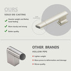 10 Pack 4-3/4 Inch Length|3-3/4 Inch(96mm) Hole Center Brushed Satin Nickel Kitchen Cabinet Handles, Cabinet Pulls Kitchen Cabinet Hardware, Cupboard Pulls, Drawer Handles