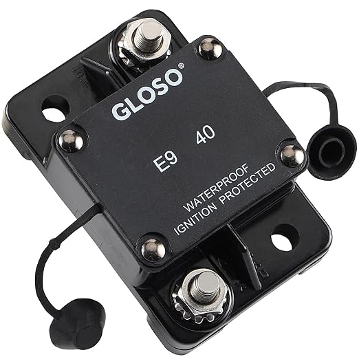 GLOSO Circuit Breaker E97 Auto Reset 40A Surfacce Mount Waterproof IP67 Marine Automotive Truck Hi-Amp (40A)