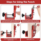 Pocket Hole Jig Kit, Adjustable Aluminum Pocket Hole System, Portable Screw Jig Set Guides Joint Carpentry Locator Woodworking Tools with Wooden Hole Plugs