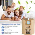 9 Pack DXVA19-4104 Vacuum Bags for DEWALT 5 to 8 Gallon Wet/Dry Vacuum, Disposable Shop Vac Bags, Dust Collection Bag Replacement