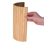 Outwater 1' Wide x 8' High x 3/8" Thick Unfinished Solid Paintable Pine Flexible Tambour Sheet with 3/4" Half-Round Slats – Flexible, Easy-to-Install Panel for Walls, Ceilings, and More