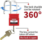 Lockout Tagout Locks - 10 Pack Blue Loto Locks, Keyed Alike Padlock OSHA Compliant Lock Out Tag Out Lock, Safety Padlocks for Electrical Lockout Tag Out Kits