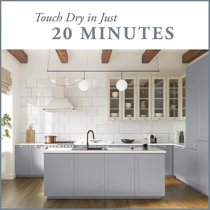 AMY HOWARD AT HOME Chalk-Based One Step Paint for Furniture, Cabinetry, Decor, Finish, and More | No Stripping, Sanding, or Priming | Light Base | 16 Ounce | Atelier