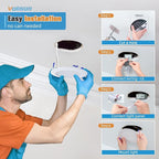 VOLISUN 24 Pack 6 inch Recessed Lighting, 5CCT LED Recessed Light with Junction Box, 2700K-5000K Selectable, 13W Eqv 120W, 1080LM Dimmable Canless Wafer Downlight, LED Ceiling Light ETL Certificated