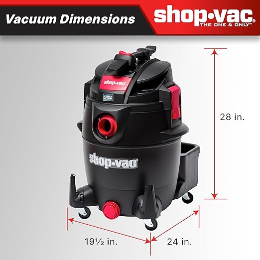 Shop-Vac 5801411 14-Gallon Wet/Dry Shop Vacuum, 5.5 Peak HP, 2.5 Inch Diameter x 7 Foot Hose, 20 Foot Cord, Ideal for Home, Garage, and Workshop Cleaning