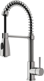 VIGO Brant 19'' H Single Handle Pull-Down Sprayer Kitchen Faucet in Stainless Steel-VG02003ST
