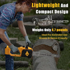Cordless Chainsaw Compatible With Dewalt 20V MAX Batteries, Cordless Chain saw with 2 Pcs Replacement Chain, Battery Powered for Wood Cutting|Tree Trimming|Camping(Battery NOT Included)