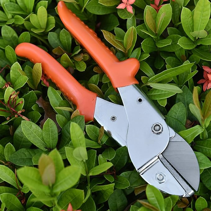 Professional Heavy Duty Pruning Shears with SK-5 Blades, Power-Lever Design That Provides 2X More Power on Every Cut,Garden Shears for Dry Stems and Small Branches, Gardening Scissors, Clippers