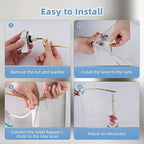 Hibbent 2 Pack Metal Toilet Handle Replacement, Compatible with TOTO THU068#CP Trip Lvr for St743S, Brass Handle Trip Lever, Side Mount Toilet Tank Flush Lever, White