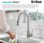 KRAUS Bolden 2-Function Single Handle Pull Down Kitchen Faucet in Spot-Free Stainless Steel, KPF-1616SFS