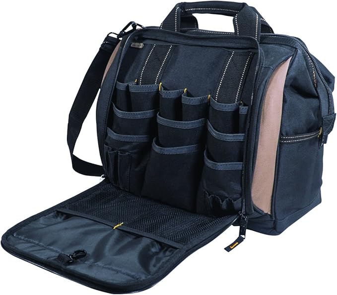Custom Leathercraft1537 Multi-Compartment Tool Carrier, 30 Pocket, 13 In.