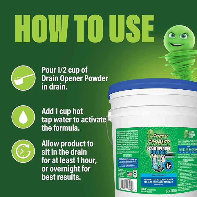 Best Eco Friendly Drain Line Cleaner | Main Drain Lines | Sink and Floor Pipes | Sewers | Urinals | Toilets | for use in Residential or Commercial Drains