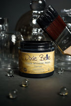 Dixie Belle Paint Company Chalk Finish Furniture Paint - Caviar (32oz) - Matte Black Chic Chalk Mineral DIY Furniture Paint