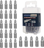 HPHOPE PZ1 Screwdriver Bit Set, Pozi Bits PZ1 1/4" Hexagon Bit (Length: 1", 25 Pack)