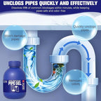 PIPE GEL Professional Drain Cleaner for Kitchen Sink, Strong Drain Opener, Unclog Shower Tub Drains, 300G, All Pipe Materials