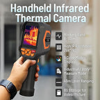 BTMETER Thermal Camera - Infrared Temperature Imager 200,000 Pixels with 256 x 192 IR Resolution 25Hz, 8G Image Storage Measure Temp -4°F~1022°F, 56° FOV Thermal Imaging Camera Gun for HVAC