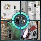 5 in 1,Carbon Monoxide Detectors Plug in,Combined Gas, Smoke, CO Alarms, Detects Temperature and Humidity,with HD Display,Plug in or Portable with Built-in Battery,for Travel, RV