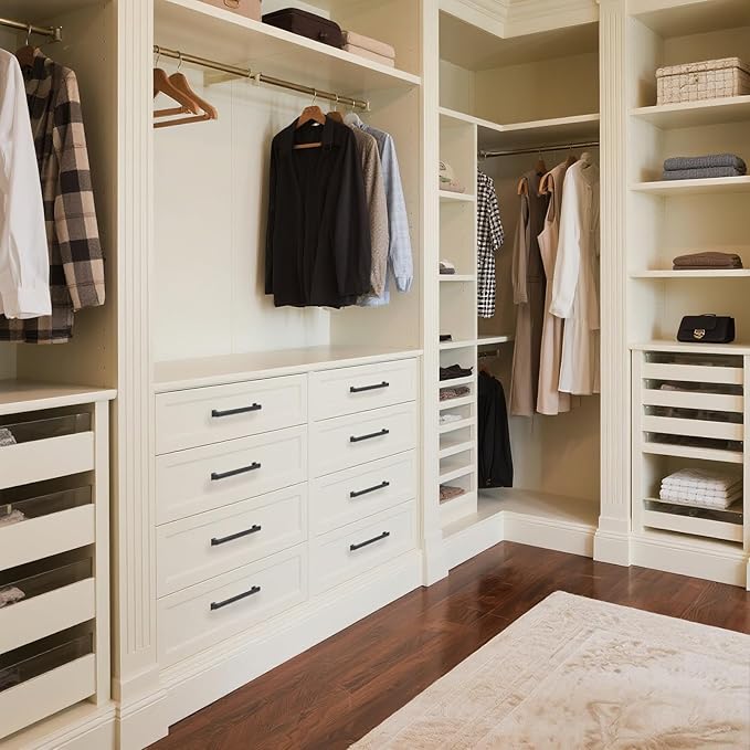 10 Pack 7.5 Inch(192mm) Hole Center Matte Black Modern Cabinet Pulls Kitchen Cabinet Handles Kitchen Cabinet Hardware Timeless Drawer Pulls for Dresser Cupboard Wardrobe, M-Black(7.5x10)