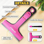 DIYSELF 1 Pack Razor Blade Scraper with 10 Extra Razor Blades, Scraper Tool, Glass Scraper for Cleaning, Glass Stove Top Scraper, Window Scraper, Paint, Cooktop, Oven Scraper, Razor Scraper Tool